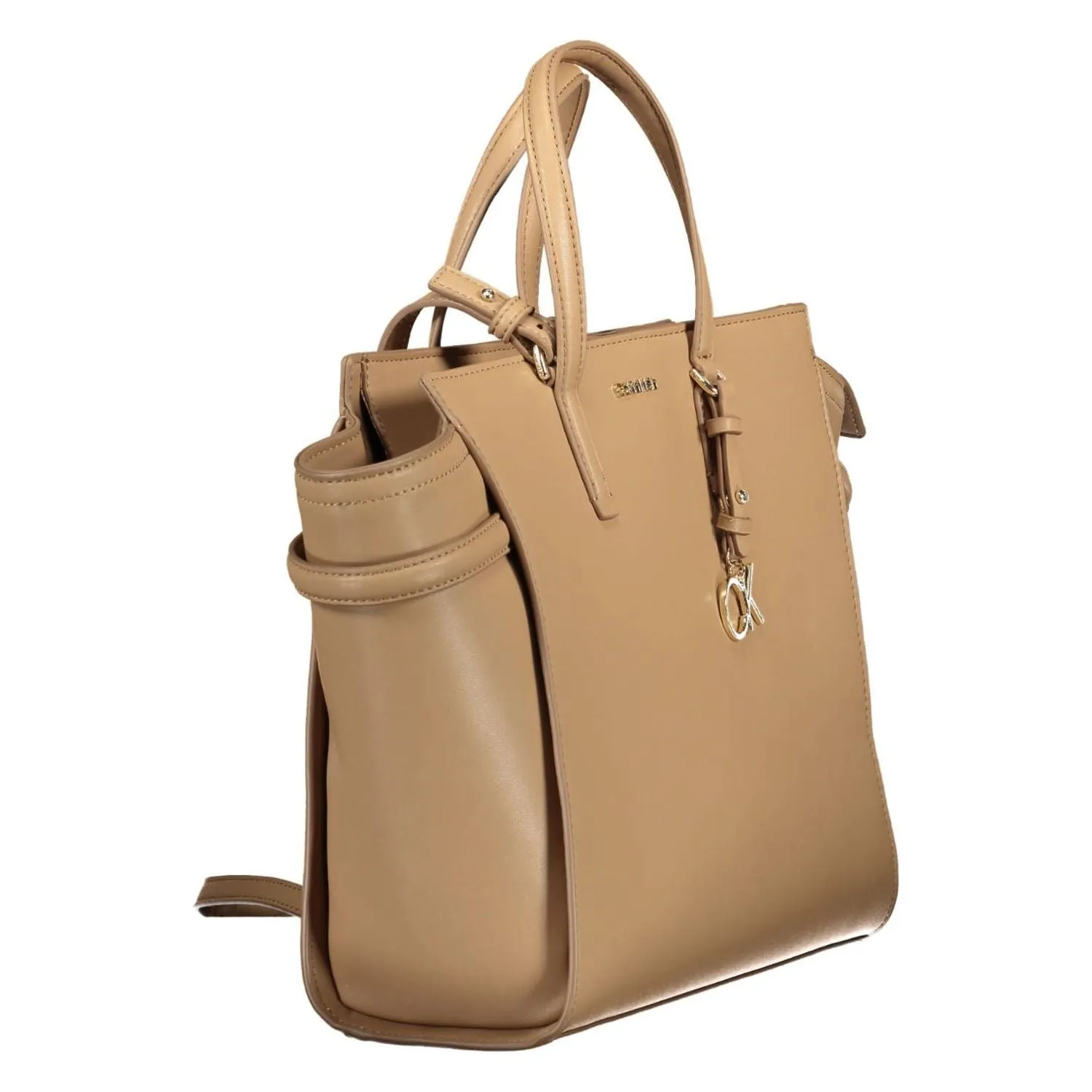 Calvin Klein Beige Polyester Women Handbag