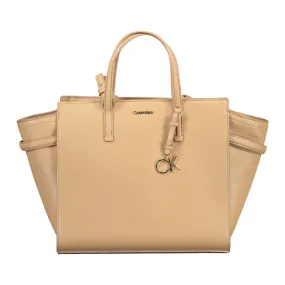 Calvin Klein Beige Polyester Women Handbag