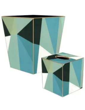 Coastal Geometrics Decoupage Bath Set