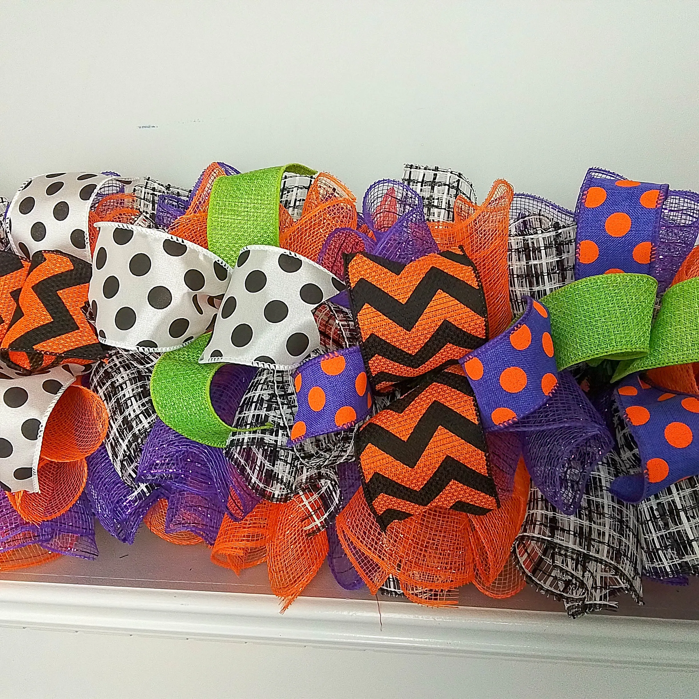 Halloween Monogram Wreaths | Colorful Purple Green