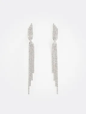 Jewelled Twist Fringe Earring