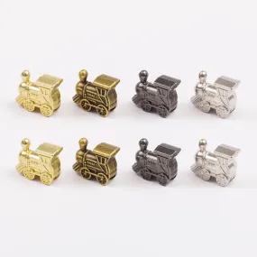 Metal Marker Trains for Mexican Train Domino, 8 Pieces with Unique Finishes