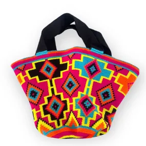 Neon Colors Beach Tote Bags - Summer Crochet Totes