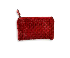 Scarlet Artisan Elegance Woven Wallet