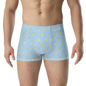 Sky blue boxer with Golden print for men’s