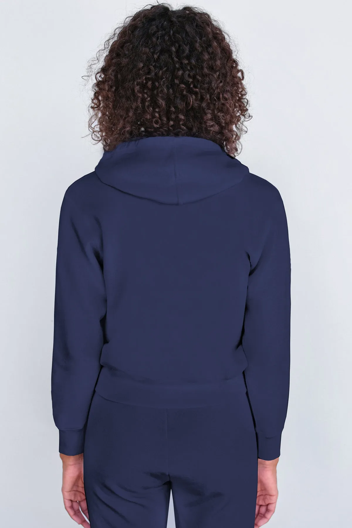 Sundry Zip Hoodie with Pockets in Navy